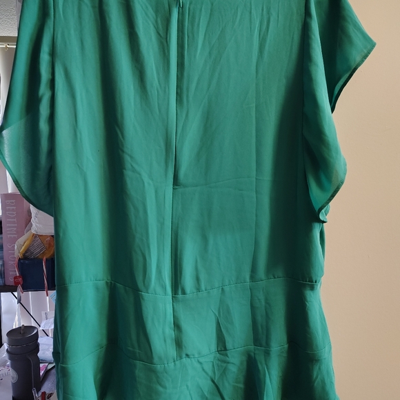 Stella and Dot women's green XXL blouse flowing short sleeve - Picture 5 of 6